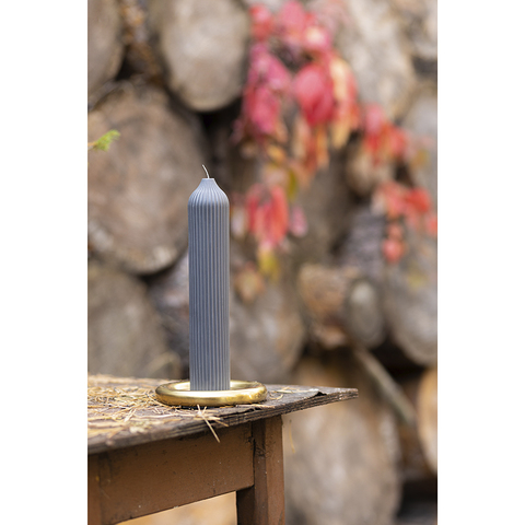 Подсвечник круглый с титановым покрытием Tkano Edge 12см