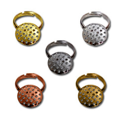 "Zlatka" Заготовки для кольца DC-110 10 шт №03 под черный никель