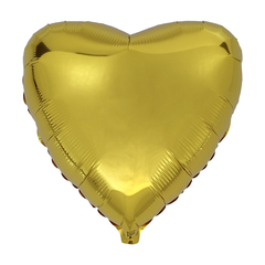 Воздушный шар Сердце 44см (Золотое)