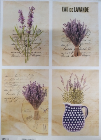Декупажная карта А4 set lavender 1