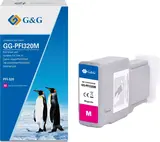 Совместимый струйный картридж G&G GG-PFI320M (PFI-320M) для Canon imagePROGRAF TM-200, 200MFP, 205, 300, 300MFP, 305, 320 мл, пурпурный