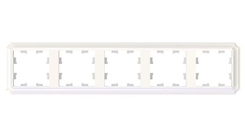 Рамка на 5 постов. Цвет Жемчуг. Schneider Electric(Шнайдер электрик). AtlasDesign Antique. ATN100405