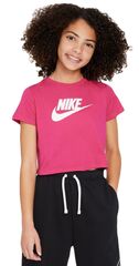 Футболка для девочки Nike Sportswear Crop Futura Tee - fireberry/white