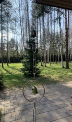 Дождевая цепь «Колокольчики на кольцах», бронзовый