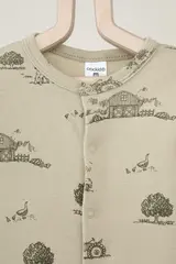 комбинезон для новорожденных  К 6520/сельский пейзаж на фисташковом муссе
