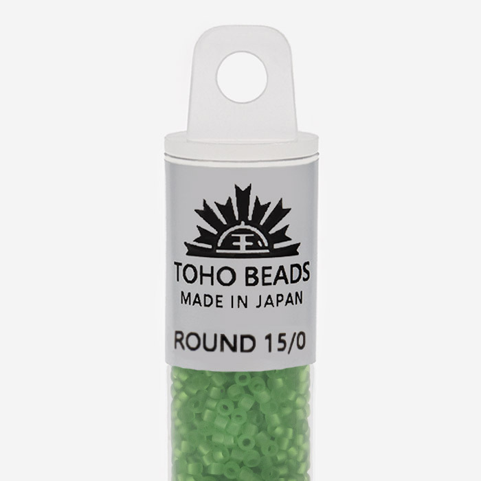 Японский бисер TOHO Round 15/0 (№7F), прозрачный матовый