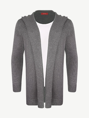 Кардиган с капюшоном из шелка