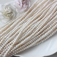 Жемчуг натуральный речной, приплюснутый, 4,8-5,5 мм, 1 нить, Ж005