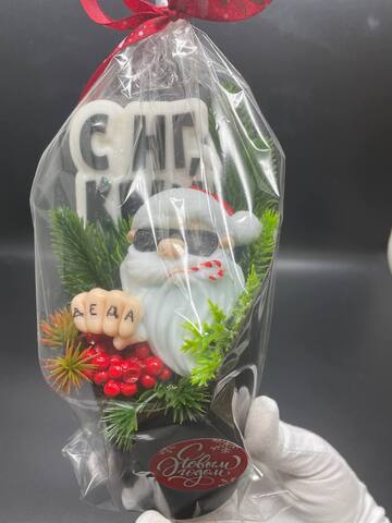 Ароматическое мыло ручной работы Дед Мороз "С НГ, КРЧ!"