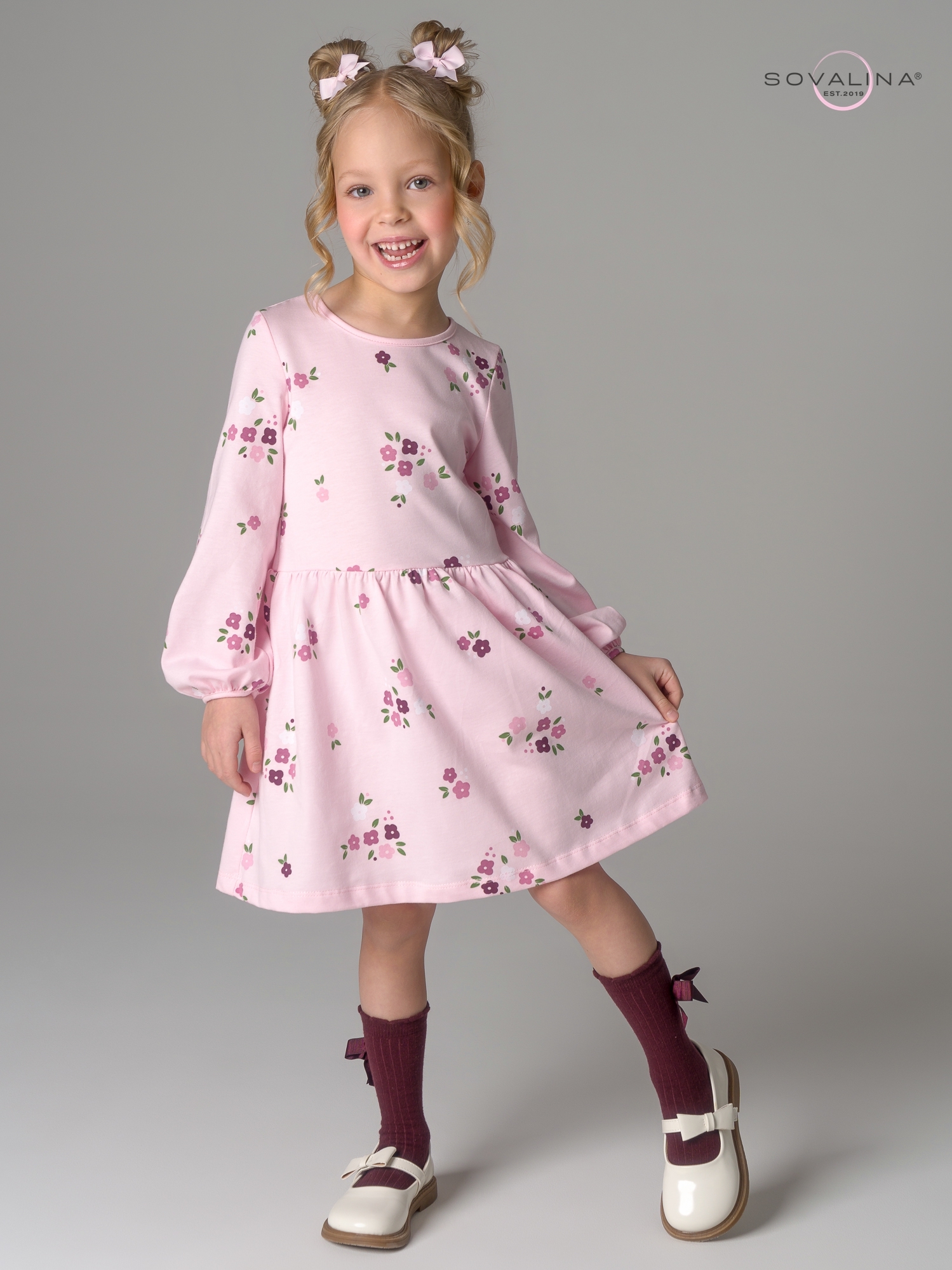 Платье Моана букетик принцессы роза