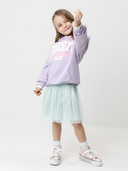 джемпер  для девочки  КР 302676/пастельно-лиловый
