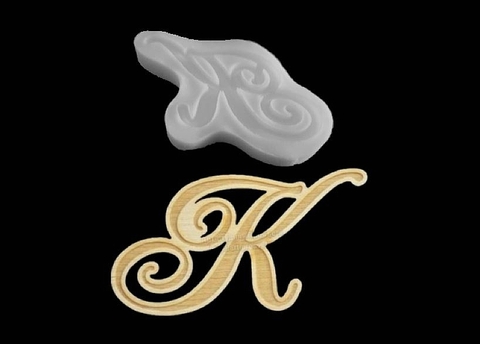 Силиконовый молд Монограмм буква 