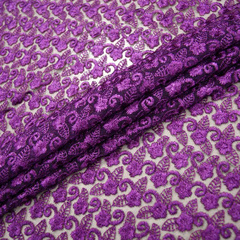 Кружевное полотно, 120 см, сливовый