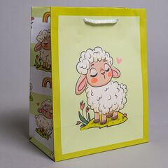 Пакет подарочный S вертикальный, Зверята, МИКС, 18*23*10 см (Д*В*Ш)