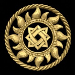 Силиконовый молд Славянский Оберег звезда Руси (Квадрат Сварога) в солнце