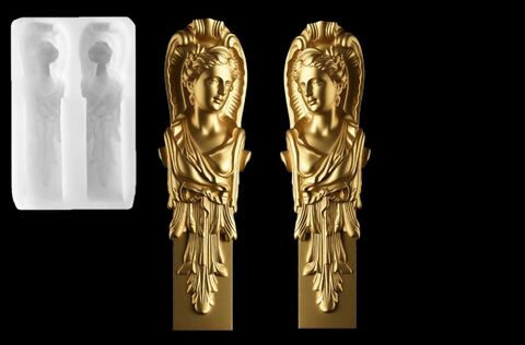 Силиконовый молд № 2100 Кариатиды