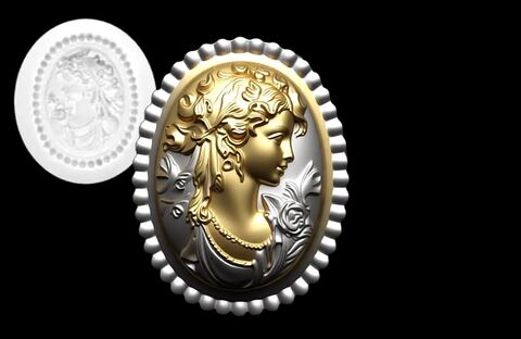 Силиконовый молд камея