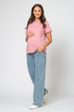 Футболка для беременных 18116 розовый