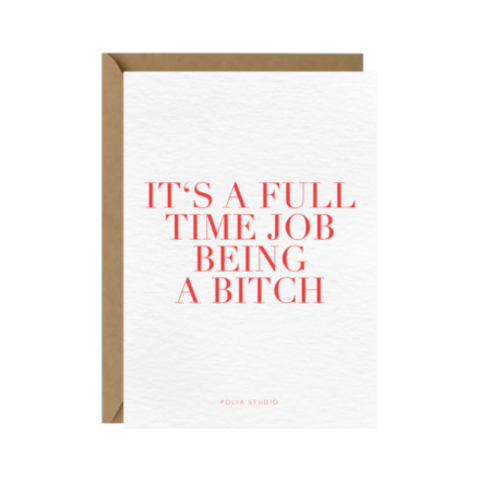 Открытка FULL TIME JOB
