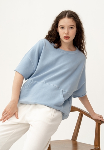 Свитшот оверсайз с карманом Bowery NYC Dusk