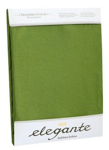 Простыня сатиновая 270x290 Elegante 6800 зеленая