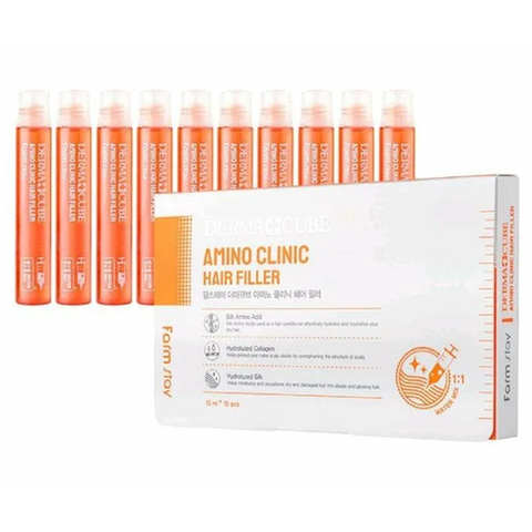 FarmStay Филлер для волос с аминокислотами - Derma сube amino clinic hair filler, 13мл*10шт