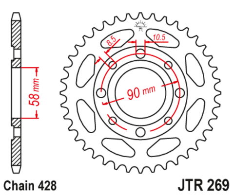 Звезда ведомая JTR269 56