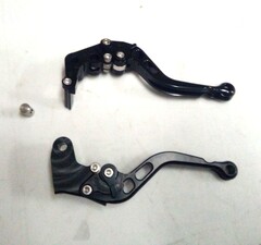 Короткие рычаги тормоза-сцепления Honda CBR 600 RR 2007-2022 / CBR 1000 RR / Fireblade 2008-2016 г.в. / Черные