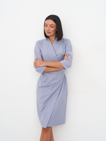 Халат женский м184 soft premium серо-голубой129