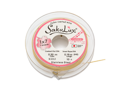 Тросик ювелирный 0,30мм, Gold "SakuLux"