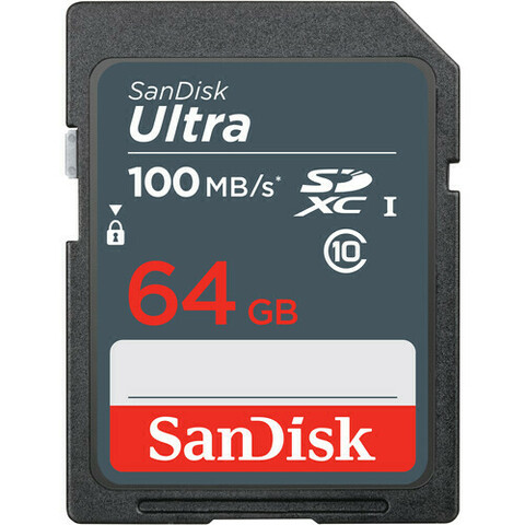 Карта памяти SanDisk 64GB Ultra SDXC 100MBs Black