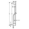 Hansgrohe Unica 24400000 Душевая штанга 65 см | комплект со шлангом 160 см (хром)