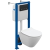 Cersanit 68305 Комплект CITY SMART CO DPL EO slim инсталляция VECTOR кнопка ESTETICA пластик черный матовый с рамкой хром
