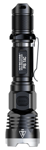 Фонарь ручной Nitecore P16 TAC, чёрный, светодиодный, 18650/CR123 (16982)