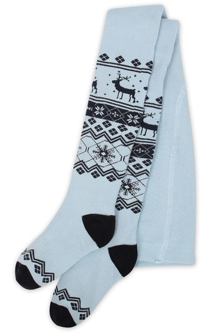 Махровые колготки с зимним узором RuSocks