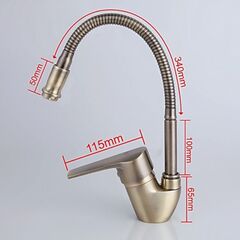Смеситель для кухни, Frap, гибк излив, с картриджем, бронз, F4330-4
