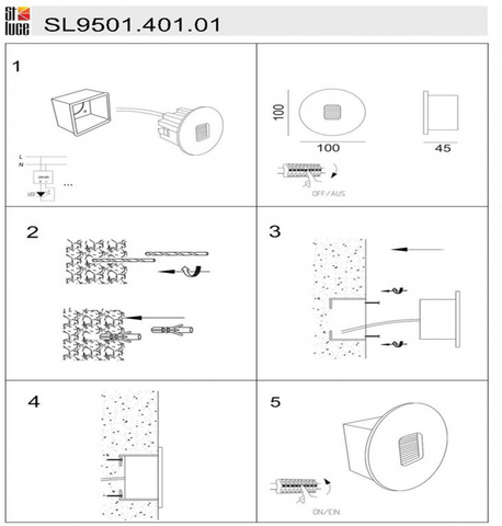 Светодиодная подсветка ST Luce VISANO SL9501.401.01, 1W 4000K