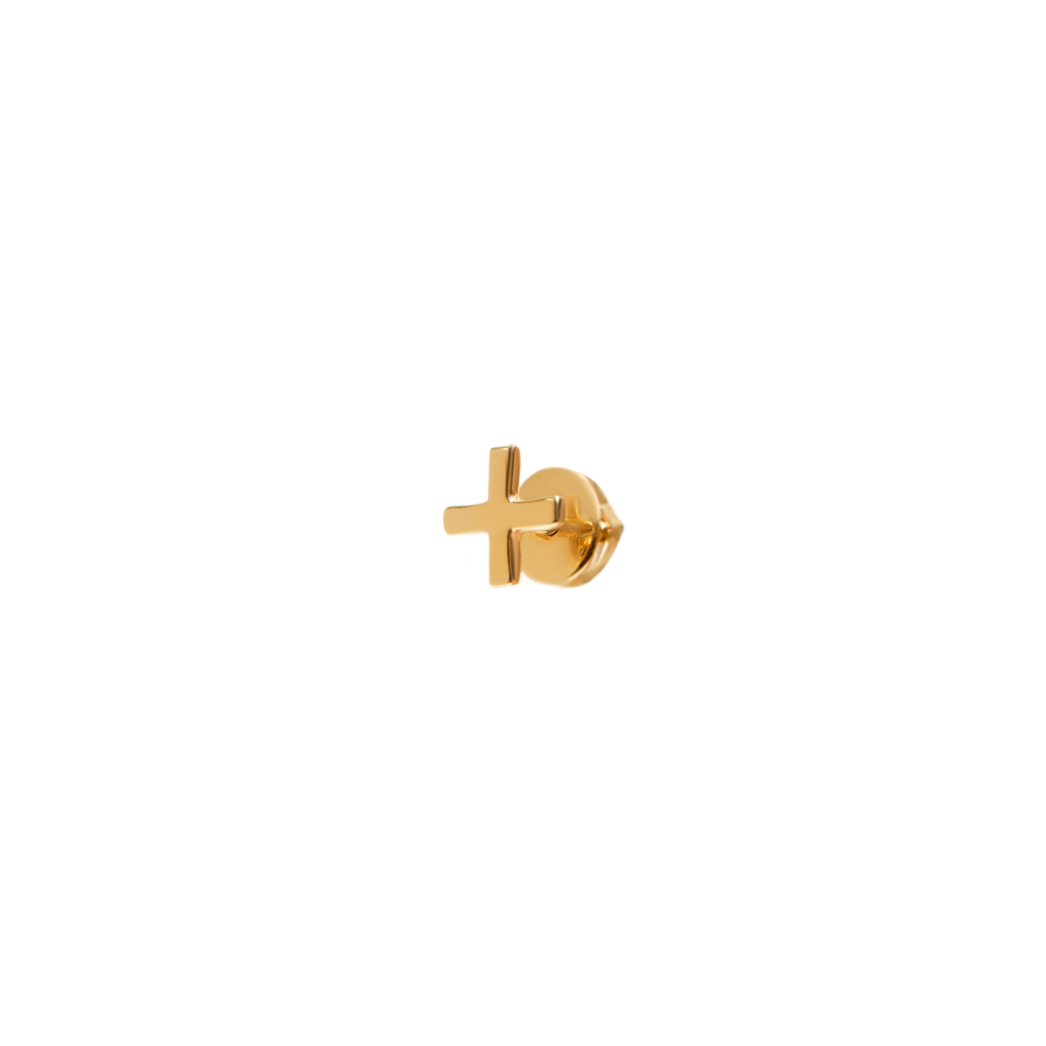 VIVA LA VIKA Пусет Plain Cross Stud Earring – Gold