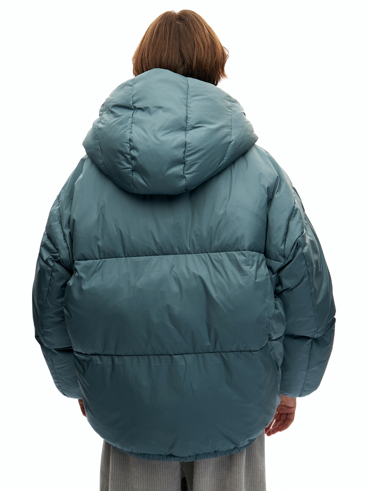 Объемный бирюзовый пуховик Mosco B1