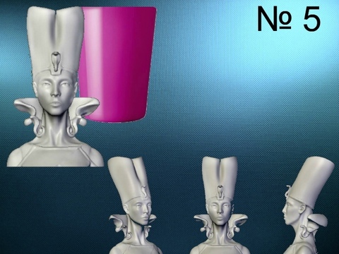 Силиконовый молд Бюст № 5 ( серия Фараоны) 3 D
