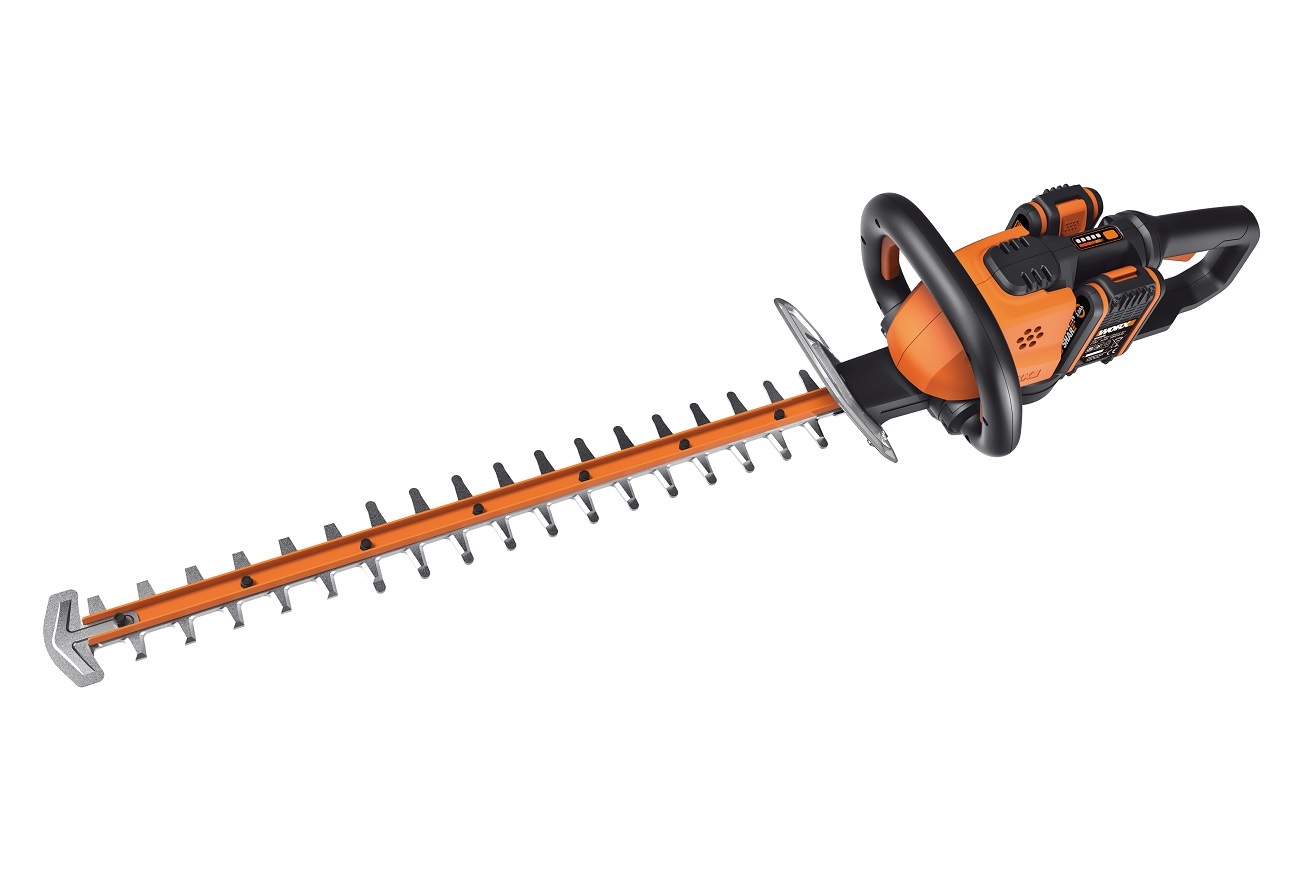 Кусторез аккумуляторный WORX WG284E, 40В, 60 см, 2*2,0 Ач, двойное ЗУ 2x2A