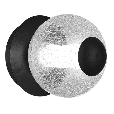 Светильник настенный ST-Luce Черный/Прозрачное кракелированное стекло LED 1*8,5W PEEK sl6120.401.01