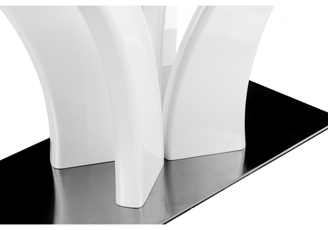 Стеклянный стол кухонный, обеденный, для гостиной Horns 160 super white 90*90*76 Super white