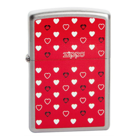 Зажигалка Zippo, цвет латунь/сталь, серебристая, 36х12х56 мм (205 Zippo Hearts) | Wenger-Victorinox.Ru