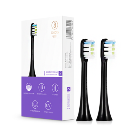 Комплект насадок SOOCAS Sonic Electric Toothbrush (2шт., чёрный, для V1/X1/X3/X3U/X5)