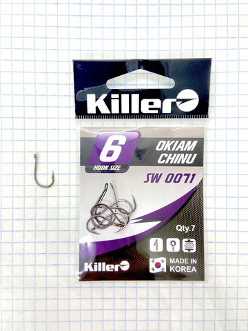 Крючок KILLER OKIAM-CHINU № 6 продажа от 10 шт.
