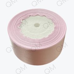 Лента атласная 4 см 25 ярдов (светло-розовый) №077