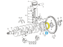 САЛЬНИК КОЛЕНВАЛА ЗАДНИЙ CHANCE 1,3, SENS, ТАВРИЯ, ОКА ELRING