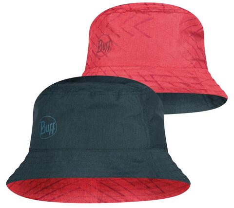 Панама BUFF TRAVEL BUCKET HAT COLLAGE RED-BLACK