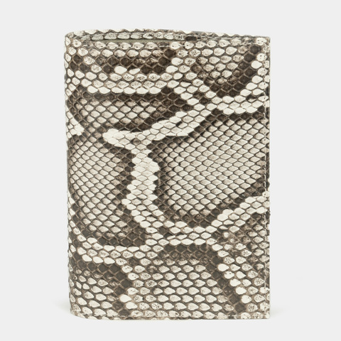 Кожаная обложка для паспорта, питон натурального цвета